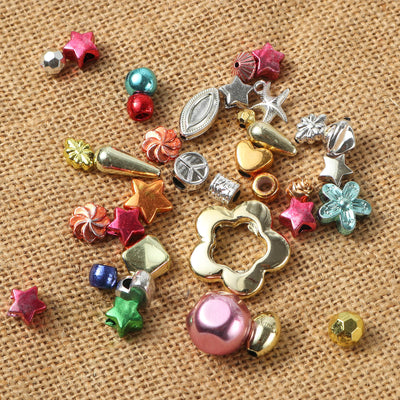The Bead Store Acrylic Beads Mix ~ Metallic Colours ~ 40 grams