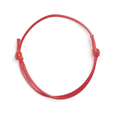 The Bead Store Adjustable Sliding Knot Red Waxed Cord Bracelets Pack of 2