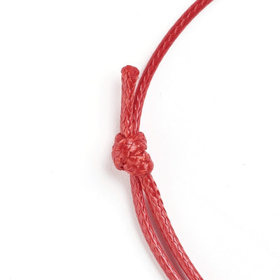The Bead Store Adjustable Sliding Knot Red Waxed Cord Bracelets Pack of 2