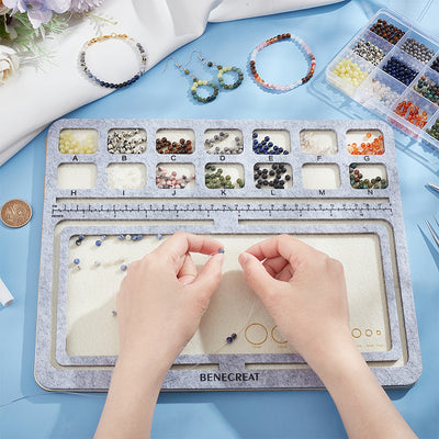 The Bead Store Benecreat 30x24cm Wood Covered with Felt Bead Tray Beading Mat