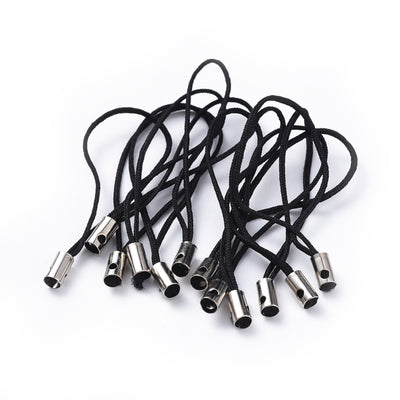 The Bead Store Black Nylon Cord Phone Straps for Making Mobile Phone Charms