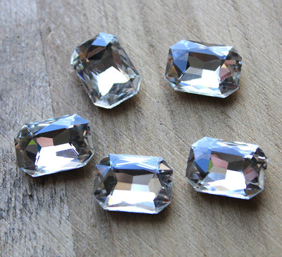 The Bead Store Crystal Glass 18x13mm Rectangle Rivoli Fancy Stone Crystal