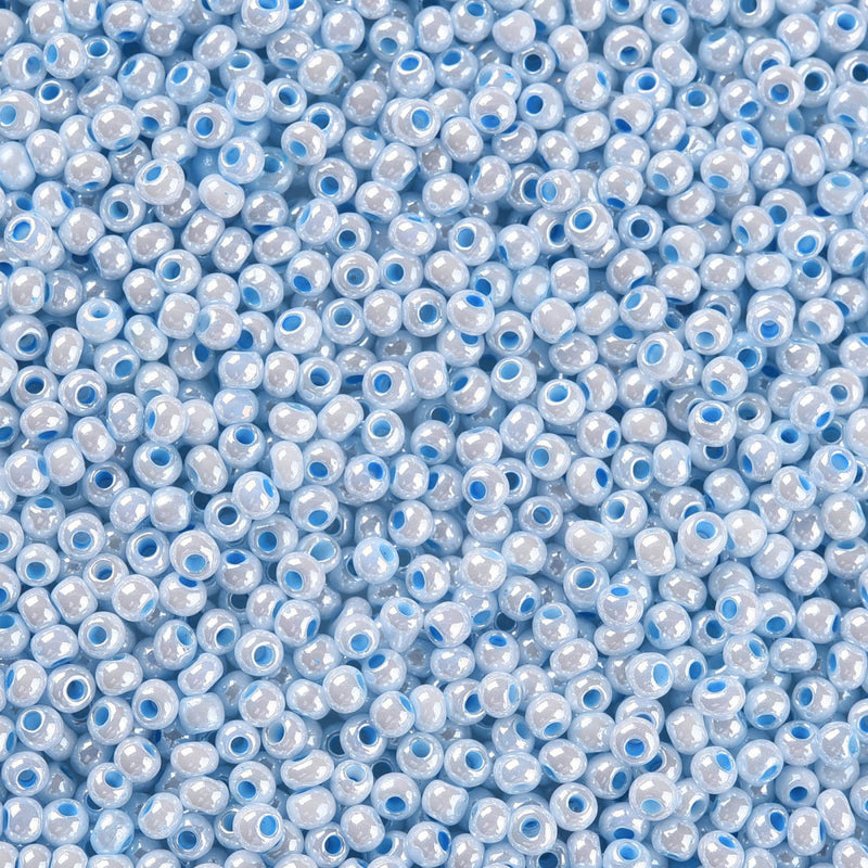 The Bead Store FGB Seed Beads ~ Size 11/0 Ceylon Sky Blue ~ 20 grams