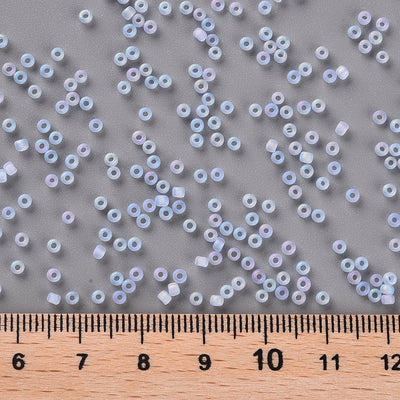The Bead Store FGB Seed Beads ~ Size 11/0 Frosted Light Sapphire AB ~ 20 grams