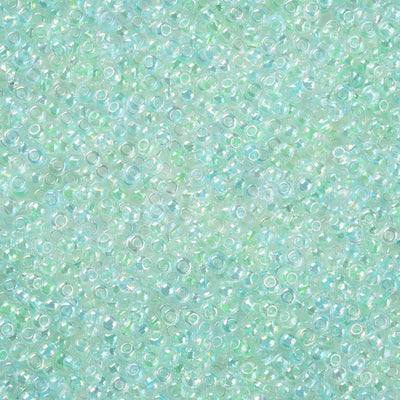 The Bead Store FGB Seed Beads ~ Size 11/0 Inside Colours Milky Kiwi AB ~ 20 grams