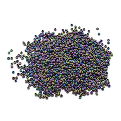 The Bead Store FGB Seed Beads ~ Size 11/0 Matte Iris Purple ~ 20 grams