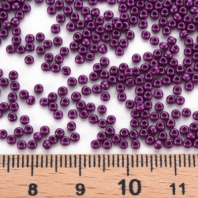 The Bead Store FGB Seed Beads ~ Size 11/0 Opaque Deep Violet ~ 20 grams