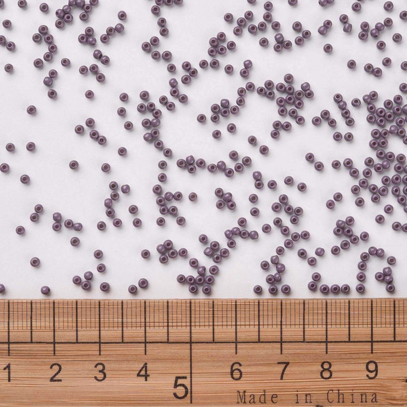 The Bead Store FGB Seed Beads ~ Size 11/0 Opaque Dusty Purple ~ 20 grams