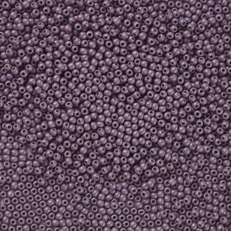 The Bead Store FGB Seed Beads ~ Size 11/0 Opaque Dusty Purple ~ 20 grams