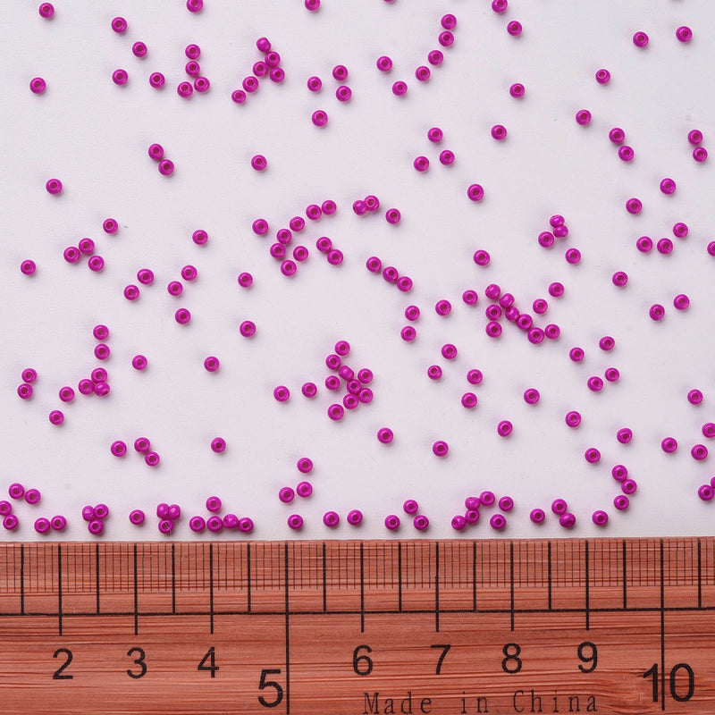 The Bead Store FGB Seed Beads ~ Size 11/0 Opaque Fuchsia ~ 20 grams