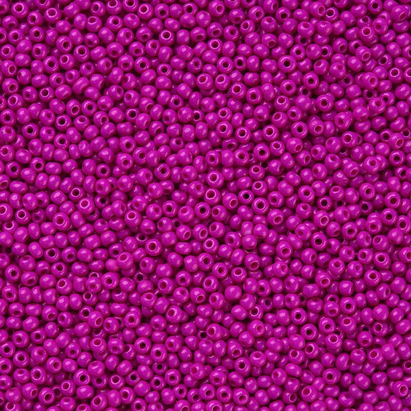 The Bead Store FGB Seed Beads ~ Size 11/0 Opaque Fuchsia ~ 20 grams