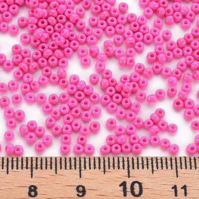The Bead Store FGB Seed Beads ~ Size 11/0 Opaque Hot Pink ~ 20 grams