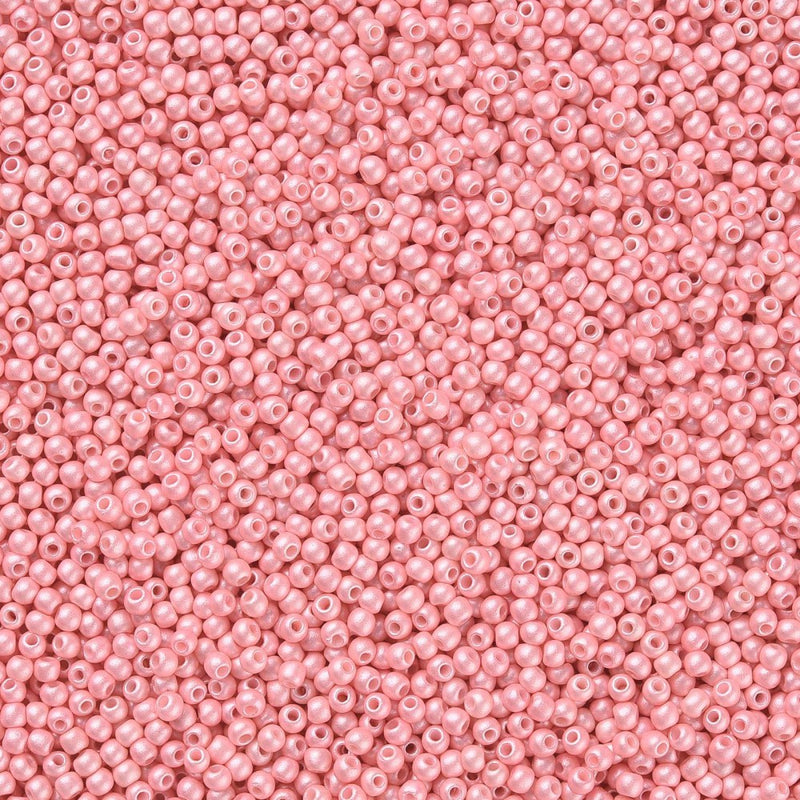 The Bead Store FGB Seed Beads ~ Size 11/0 Opaque Pink Blush ~ 20 grams