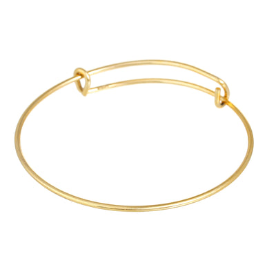 The Bead Store Gold Plated Expandable Charm Bangle ~ approx. 21-27cm