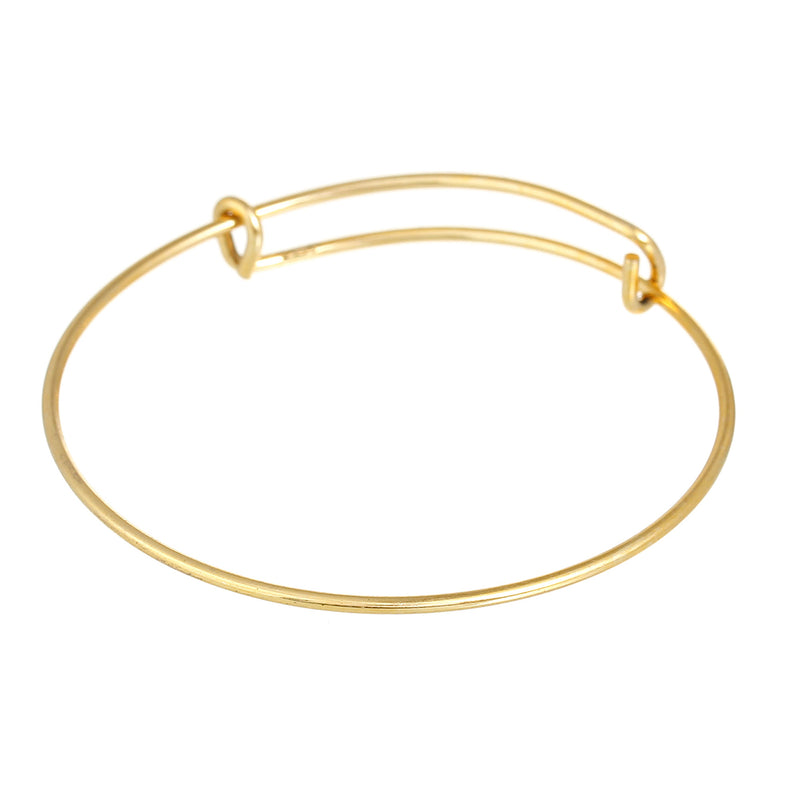 The Bead Store Gold Plated Expandable Charm Bangle ~ approx. 21-27cm