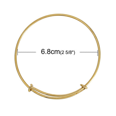 The Bead Store Gold Plated Expandable Charm Bangle ~ approx. 21-27cm