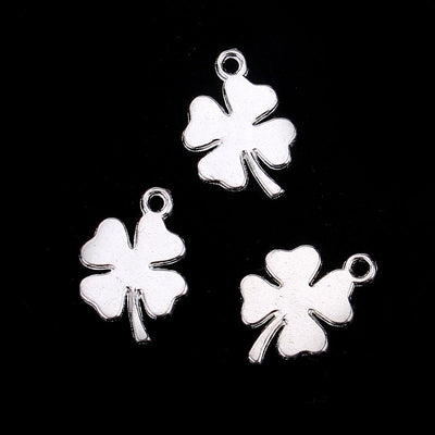 The Bead Store Silver Plated Four Leaf Clover Charms Pack of 4