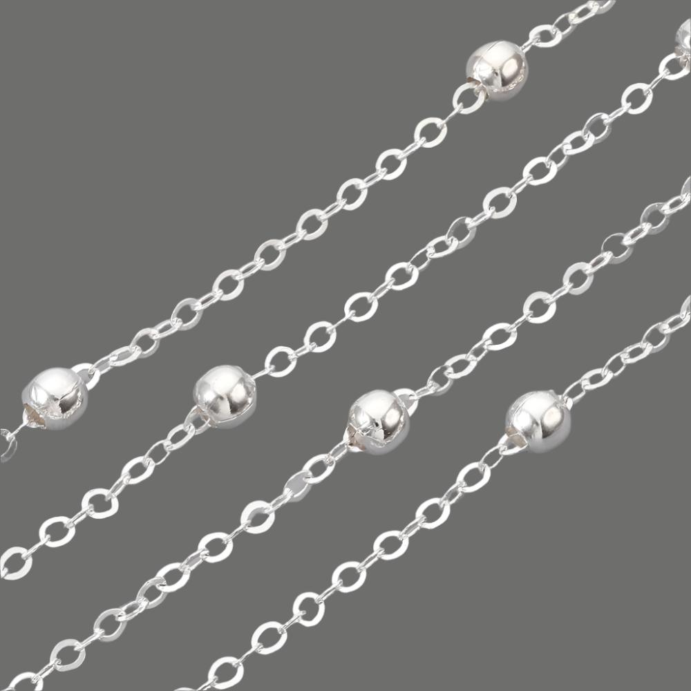 The Bead Store Silver Plated Loose Chain With 3.5mm Beads