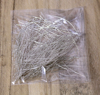 The Bead Store Silver Tone Headpins (Soft, Bent) ~ 50mm ~ Over 200 pcs 