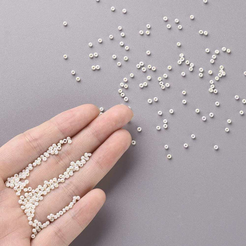 The Bead Store Size 11/0 FGB Seed Beads Creamy White 20 grams