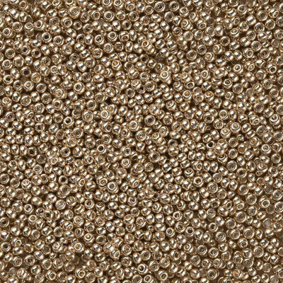 The Bead Store Size 11/0 FGB Seed Beads Metallic Light Gold 20 grams