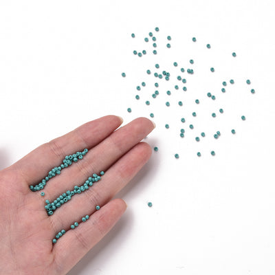 The Bead Store Size 11/0 FGB Seed Beads Opaque Turquoise 20 grams