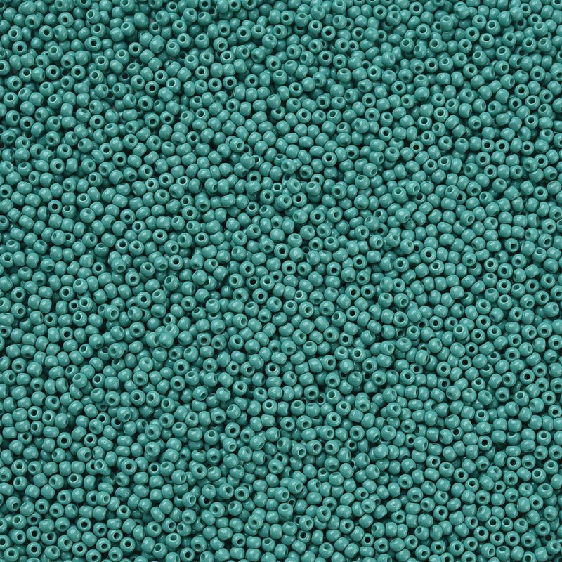 The Bead Store Size 11/0 FGB Seed Beads Opaque Turquoise 20 grams