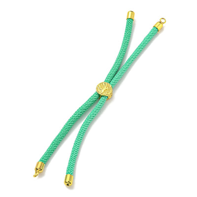 The Bead Store Turquoise Adjustable Bracelet Making Nylon Cord with Gold Plated Brass Tree of Life Sliding Stopper Bead
