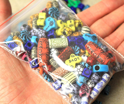 The Bead Store Vintage Style Acrylic Beads Mix Opaque Colours 50 grams