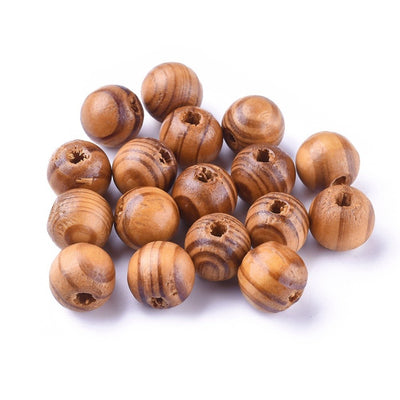 14mm Round Wooden Beads ~ Pack of 20
