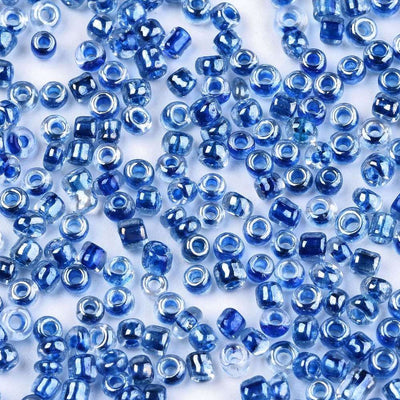 2mm Seed Beads ~ 20g ~ Inside Colours Blue