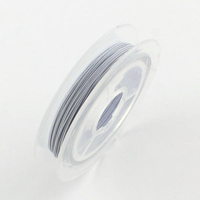0.45mm Beading Wire ~ Nylon-Coated Stainless Steel ~ White ~ 10m