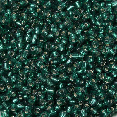 3mm Seed Beads ~ 20g ~ Silver Lined Emerald