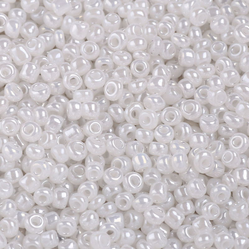 3mm Seed Beads ~ 20g ~ Ceylon White