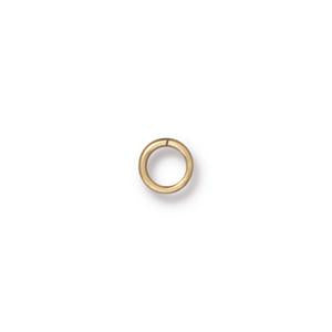 TierraCast Round Jump Rings x 10 ~ 4mm Round Brass ~ Gold Plate