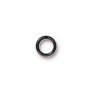 TierraCast Round Jump Rings x 10 ~ 6mm Round Brass ~ Black