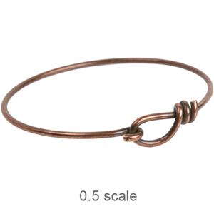 TierraCast Wire Bracelet ~ Antiqued Solid Copper
