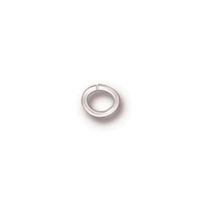 TierraCast Medium Oval Jump Rings x 10 ~ 5mm ~ Silver Plate