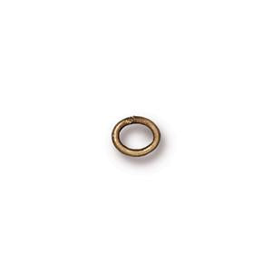 TierraCast Medium Oval Jump Rings x 10 ~ 5mm ~ Brass Oxide