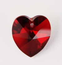 Swarovski Crystal Heart ~ 14mm ~ Siam AB