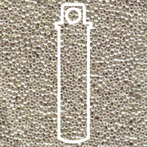 Miyuki Seed Beads Round Size 11/0 ~ Galvanized Silver ~ approx. 8.5g tube