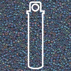 Miyuki Seed Beads Round Size 11/0 ~ Matte Gray AB ~ approx. 8.5g tube