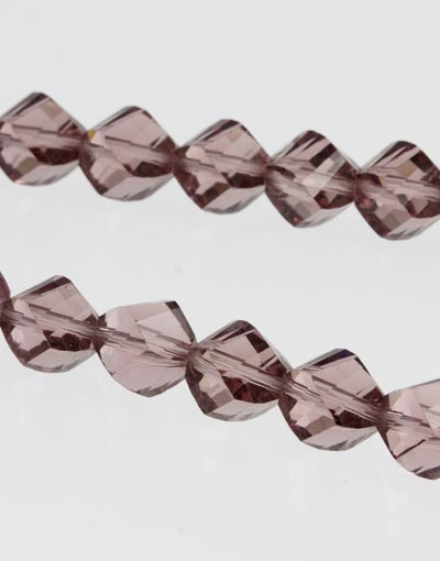 Crystal Glass Faceted Beads ~ 1 String ~ Amethyst ~ c.44 x 10mm beads