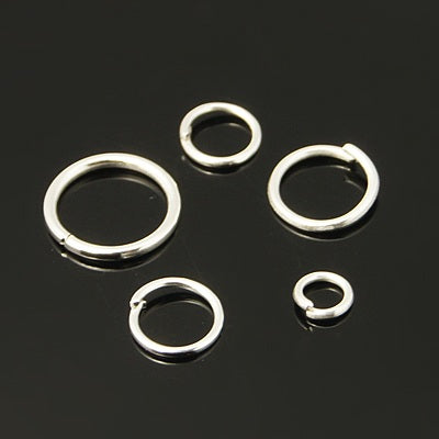Silver Plated Iron Jump Rings ~ Mixed Sizes ~ 15g