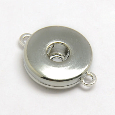 Snap Button Connector ~ Silver Tone ~ Fits 18mm-20mm Snap Buttons