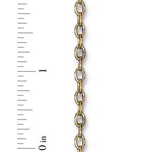 TierraCast Brass Cable Chain ~ 6 x 4mm ~ Antique Gold ~ Sold per inch