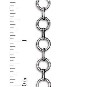 TierraCast Brass Cable Chain ~ 10mm ~ Antique Silver ~ Sold per inch
