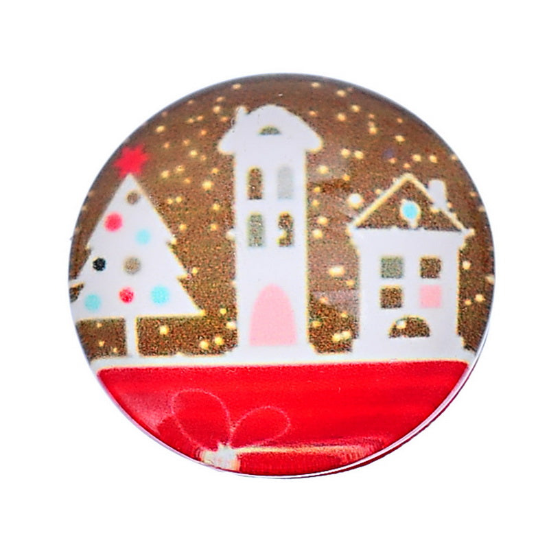 Thick Gass Dome Cabochon ~ Christmas Tree ~ 20mm