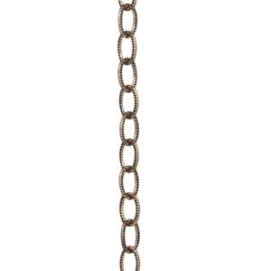 TierraCast Embossed Brass Cable Chain ~ 2,5mm ~ Brass Oxide ~ Sold per inch