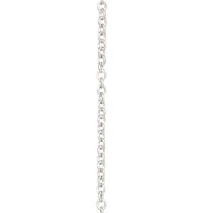 TierraCast Brass Cable Chain ~ 1,25mm ~ Rhodium Plated ~ Sold per inch